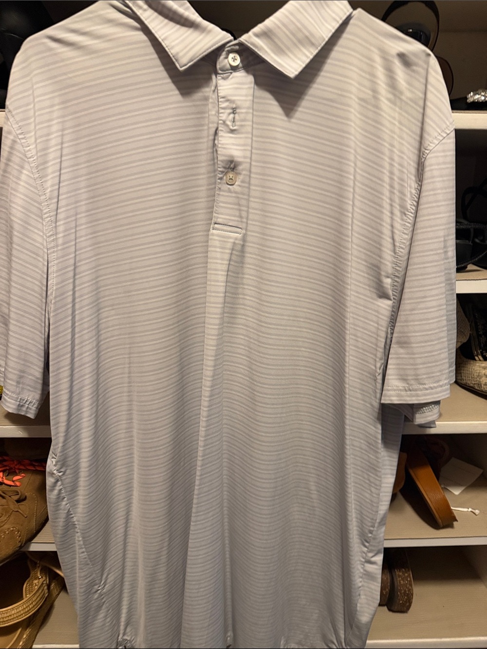 Southern Tide Light Gray Men's Short-Sleeve Polo Shirt